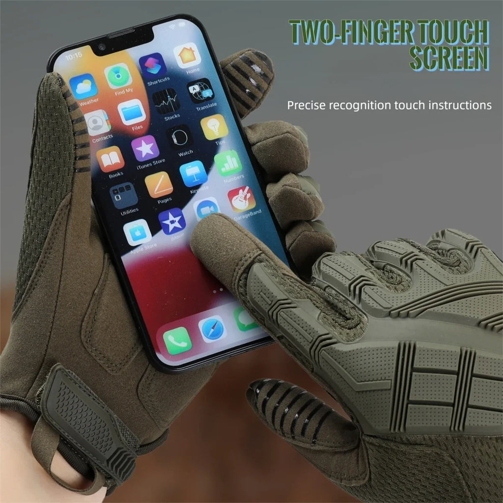 Tactical Gloves for Men,Touchscreen Motorcycle Gloves with Soft Shell&Palm Pad for Cycling Hunting Camping Climbing