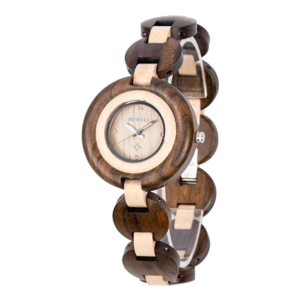 Natural Wooden Women Watches Watch Handmade Quartz Wood Watch Sport Unique Wristwatch for Women