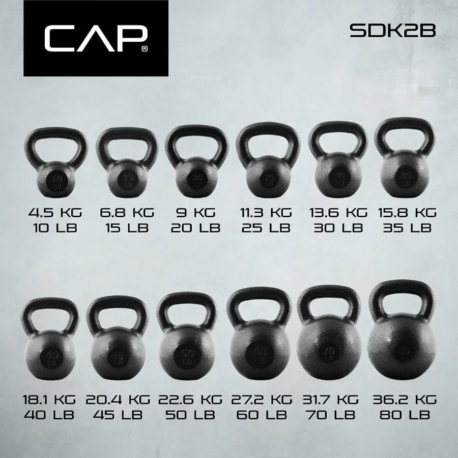 Hammerstone Painted Cast Iron Kettlebells, Home Gym Equipment, for Strength Training, Full Body Workout & Crossfit Training,80LB