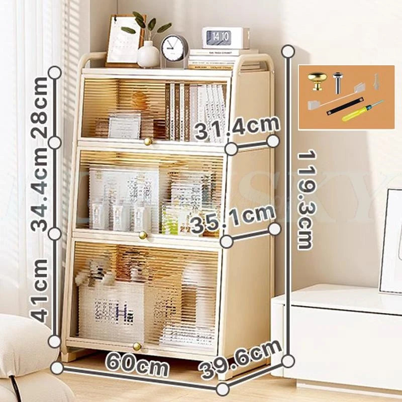 Bathroom Storage Floor to Floor, Waterproof Cabinet, Multi-Layer Storage Rack with Door