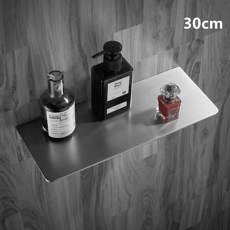 304 Stainless Steel Bathroom Storage Rack 20/30/40/50CM Brushed Chrome Shower Rack Corner Rack Multifunctional Bathroom Hardware