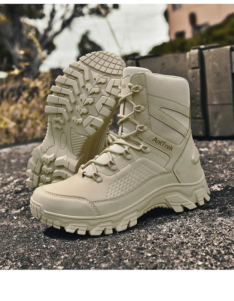 Hiking Shoes Men Outdoor Anti-slip Breathable Comfortable Casual Sports Shoes Men Thick-soled Shock-absorbing Combat Boots Men