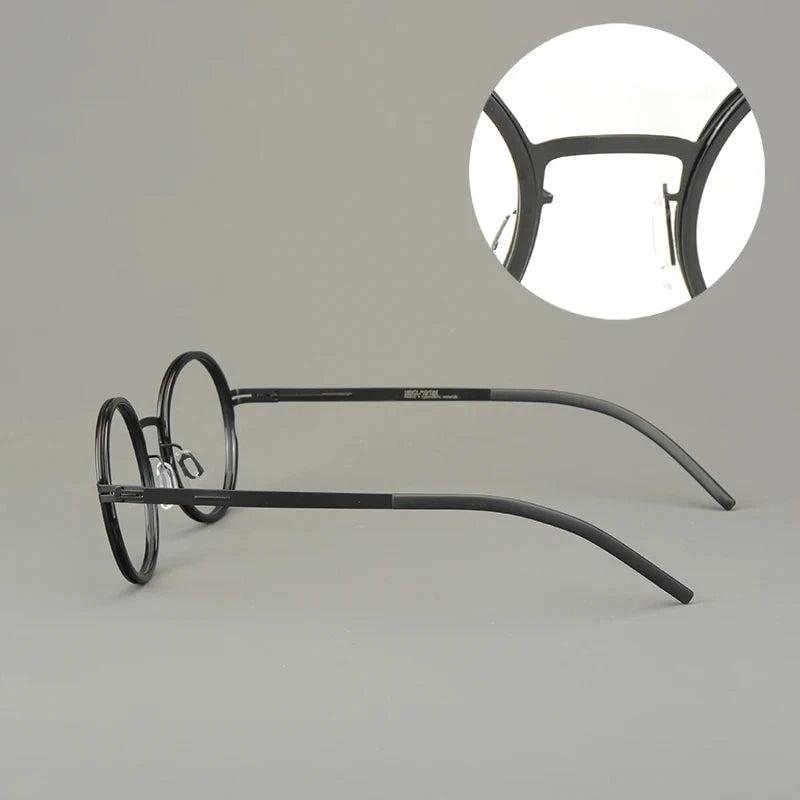 Classics Round Glasses Frame Eyeglasses Light Thin Screwless Acetate Ring Men Women Spectacle Germany Brand Design Oroshi 2025