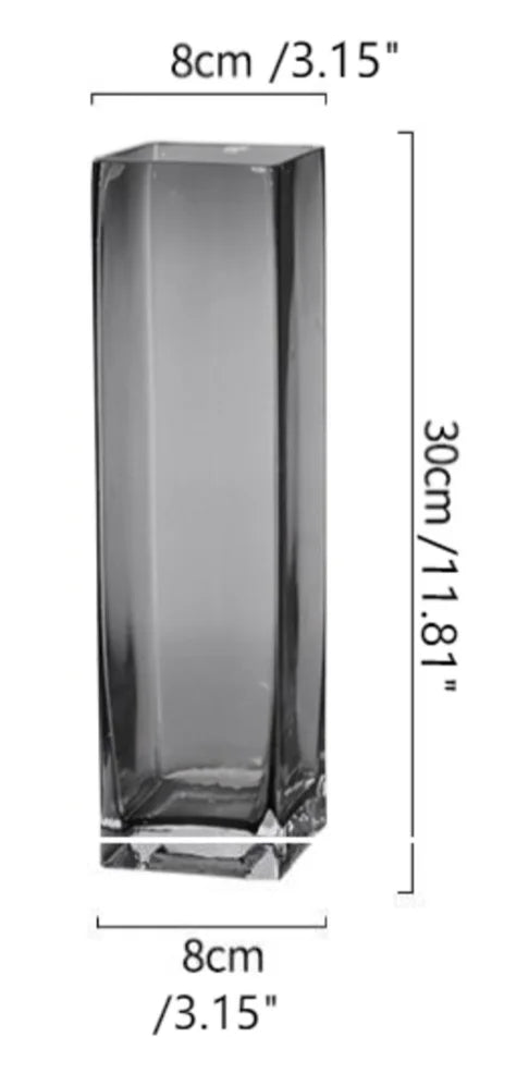 Light Luxury, Creative, High Grade, Original Color Glass, Transparent Vase, Living Room, Soft Decoration, Aquaculture, Flower