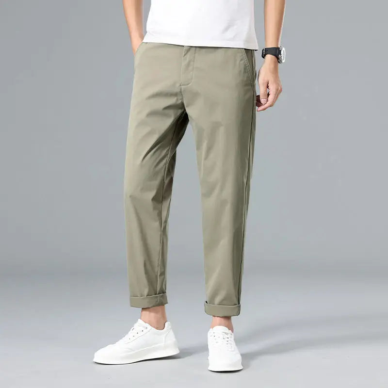 Male Trousers Dress Pants Work Tailoring Loose Formal Baggy Men's Casual Slacks Plus Size Original Clothing High Quality New In