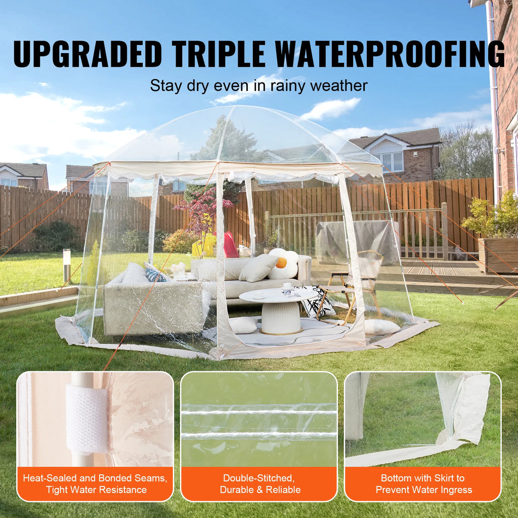 Bubble Tent Pop-Up Weatherproof Sports 50"x50"/72"x72"/10'x10'/12'x12'/15'x15'