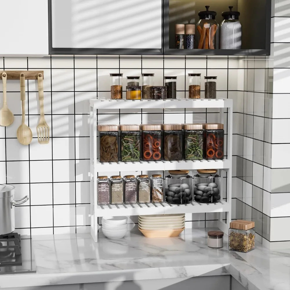 Bathroom Storage Rack Space Save Large Capacity Dormitory Bookshelf Wall Mount Stable and Sturdy Kitchen Seasoning Display Rack
