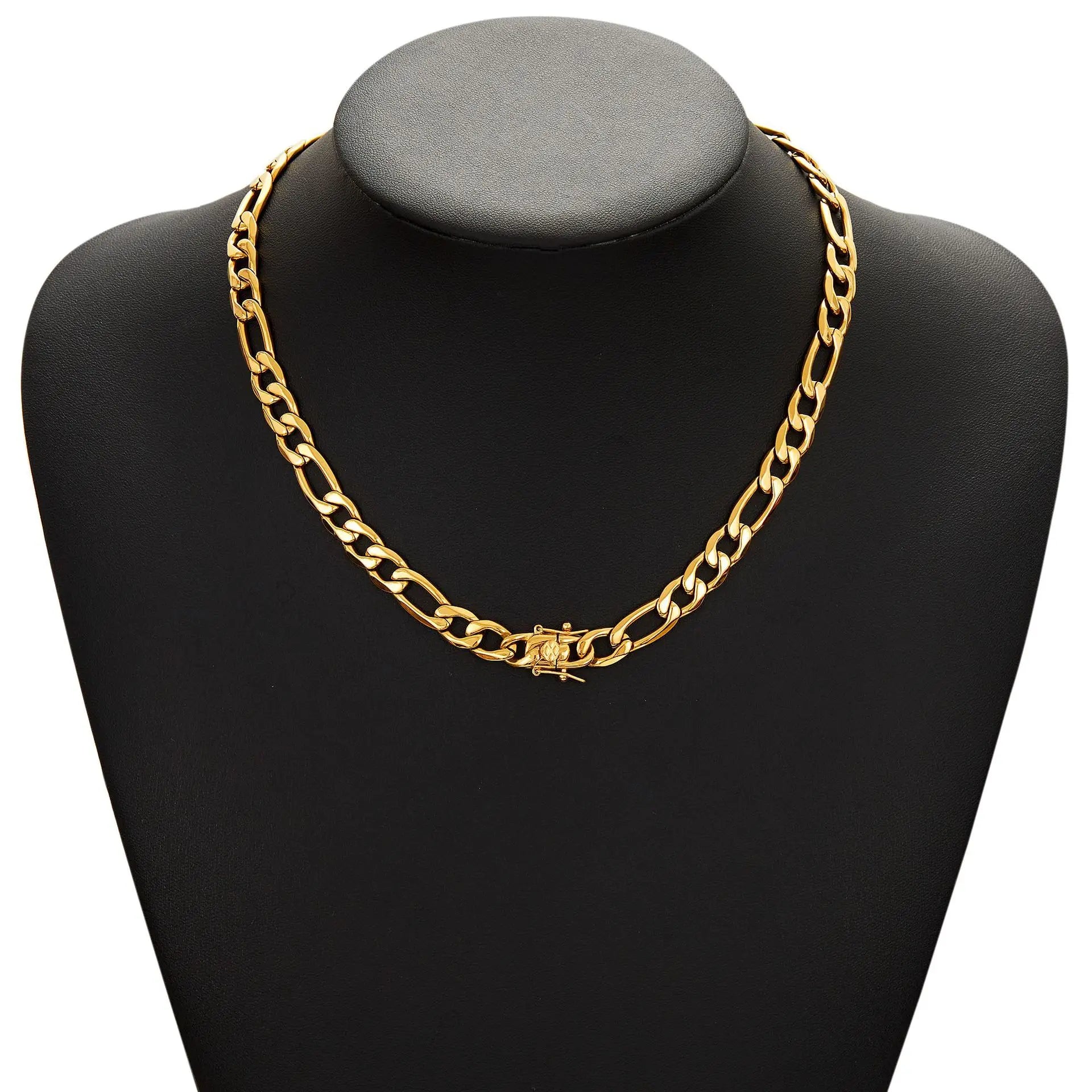 8mm Stainless Steel 1:3 NK Link Chains Necklaces 18K Gold-plated for  Unisex Hip Hop Bracelet Bling Iced Out Rapper Jewelry Gift