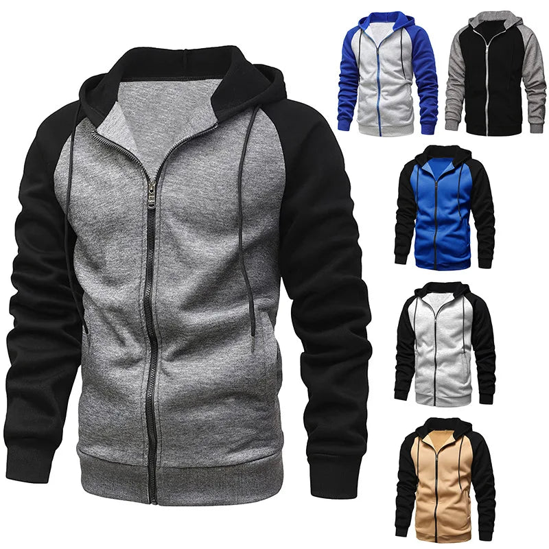 New 2025 Autumn and Winter Casual Jacket for Men All Elite Wrestling Zipper Hoodie with Pocket Printing Sweater Sportwear