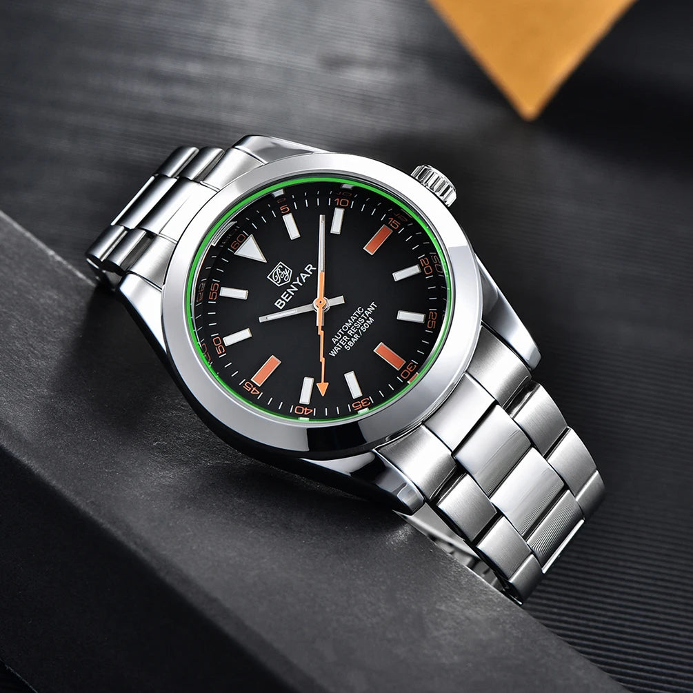 2025 New Mens Watches Luxury BENYAR Design Mechanical Watches For Man Automatic Watch Shock Resistant Waterproof Movement Clocks