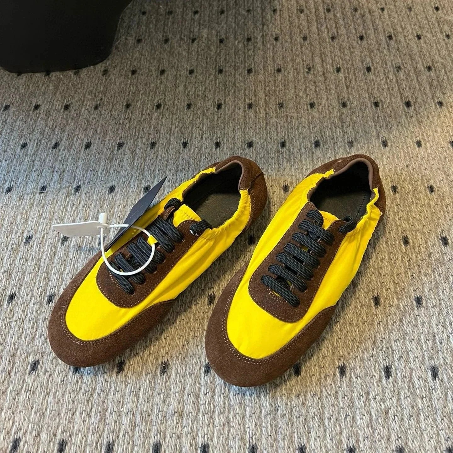 Spring Autumn Genuine Leather Round-Toe Lace-Up Tennis Shoes German Sneakers Casual Shoes Athletic Shoes Handmade Bota Feminina