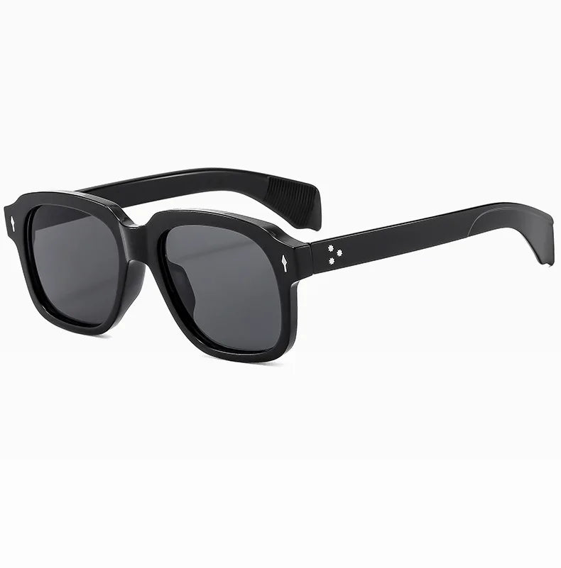 Women Square Sunglasses Ins Popular Men Vintage Rivets Punk Female Shades UV400 Fashion Male Sun Glasses