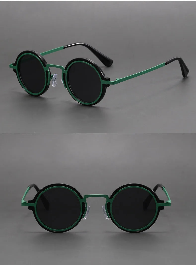 Men Vintage Steampunk Sunglases Women 2025 Luxury Design Metal Round Frame Sun Glasses Women Retro UV400 Shades Classic Eyewear