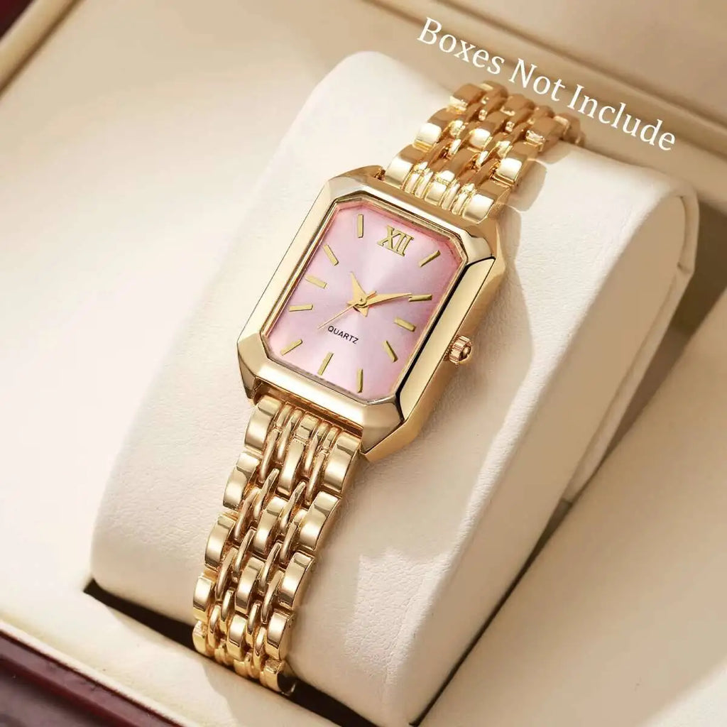 Fashion Rectangle Women Quartz Watch Luxury Analog Wristwatches Reloj Mujer Girls Clock Gift（Without Box）