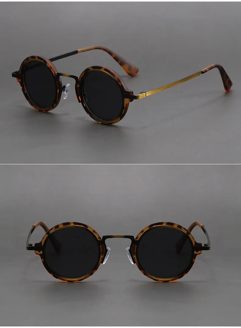 Men Vintage Steampunk Sunglases Women 2025 Luxury Design Metal Round Frame Sun Glasses Women Retro UV400 Shades Classic Eyewear