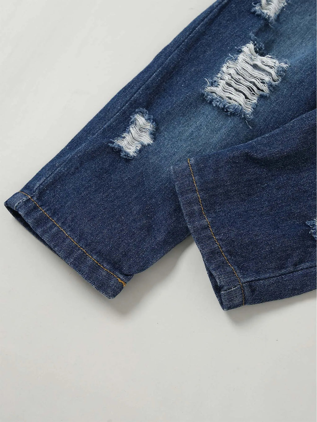 Baby Boy Clothes, Long Sleeve Printing Hoodie With Jeans Pants Outfits Set Little Boy Ripped Jeans, Hooded Sweatshirt