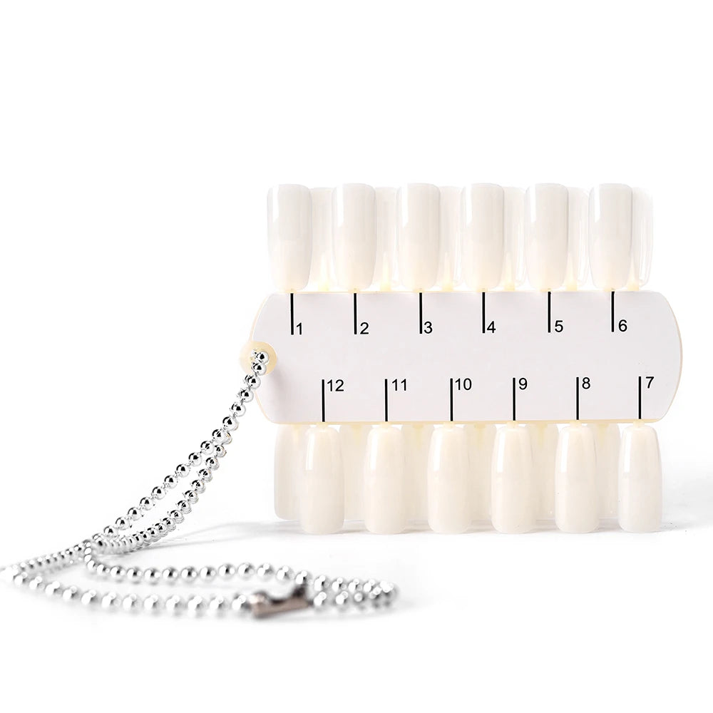 False Nails Tips Display Sticks Clear Nail Swatch Nail Gel Polish Showing Chart Manicure Polish Practice Training Display Board