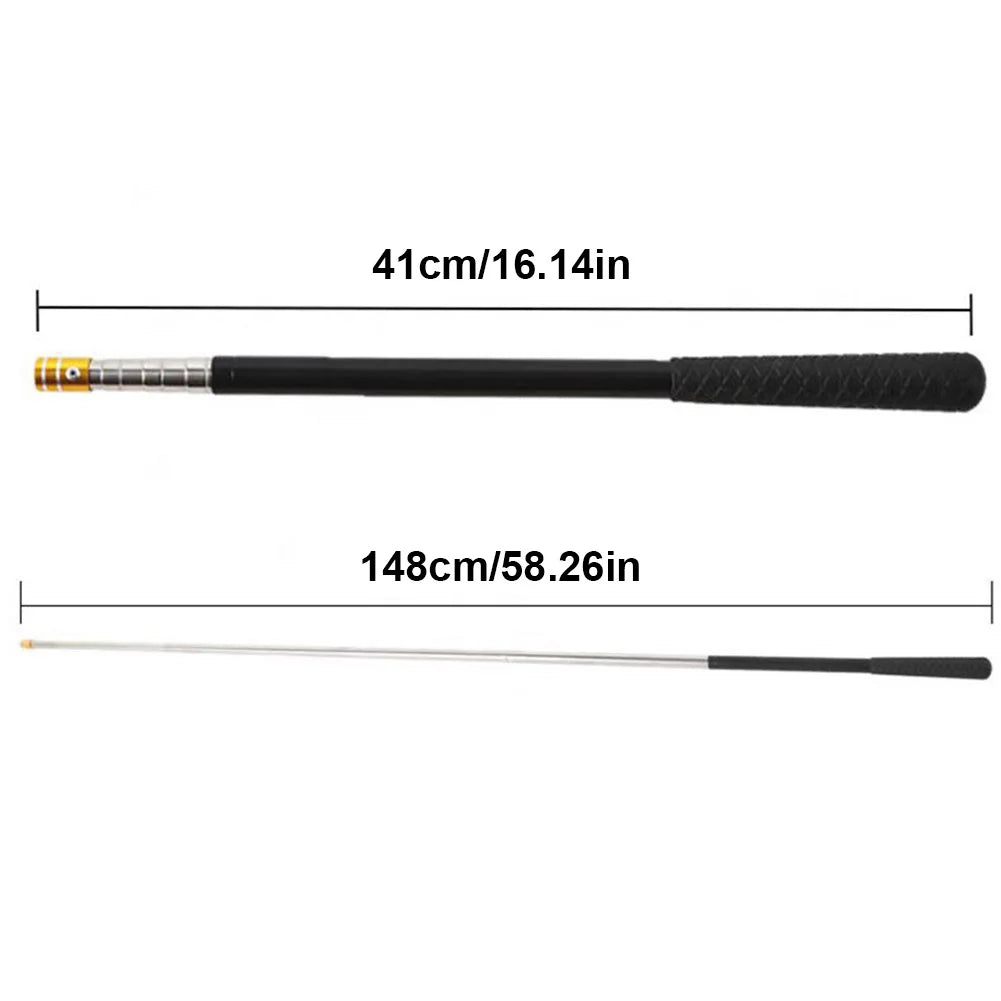 1.5M Retractable Telescopic Landing Net Handle Stainless Steel Fishing Rod Pole Fishing Accessories for Freshwater and Saltwater