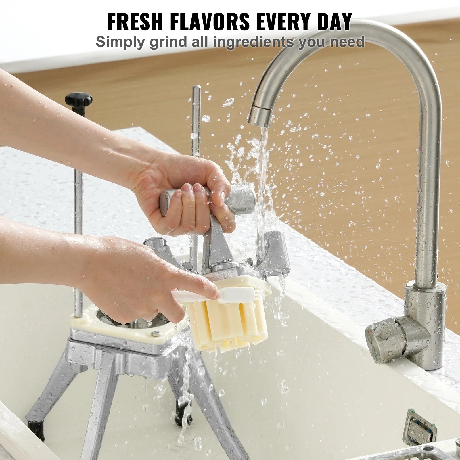 SucceBuy 3/8 1/4 Inch Manual Fruit Vegetable Dicer Cutter Commercial Food Cutter Stainless Steel Slicer for Restaurant Kitchen