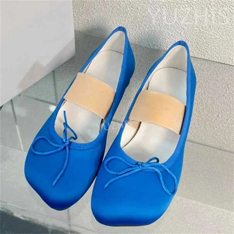 Shoes Women Size35-41 Genuine Leather Slippers Med Heels Butterfly Knot Summer Slides Prints Designer Shoes Zapatillas De Mujer