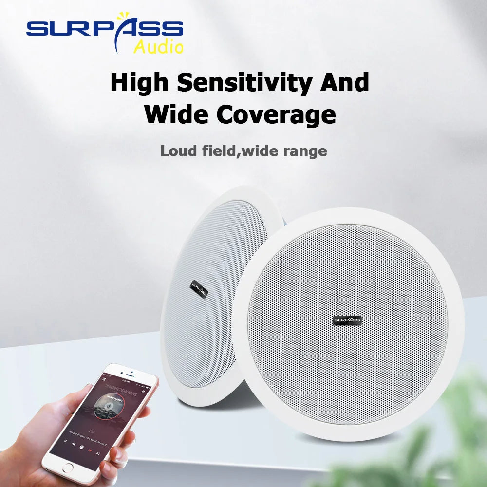 Built-in Class-D Amplifier Full Range Bluetooth-compatible Ceiling Speaker Horn For Home Theater Background Music Good Quality
