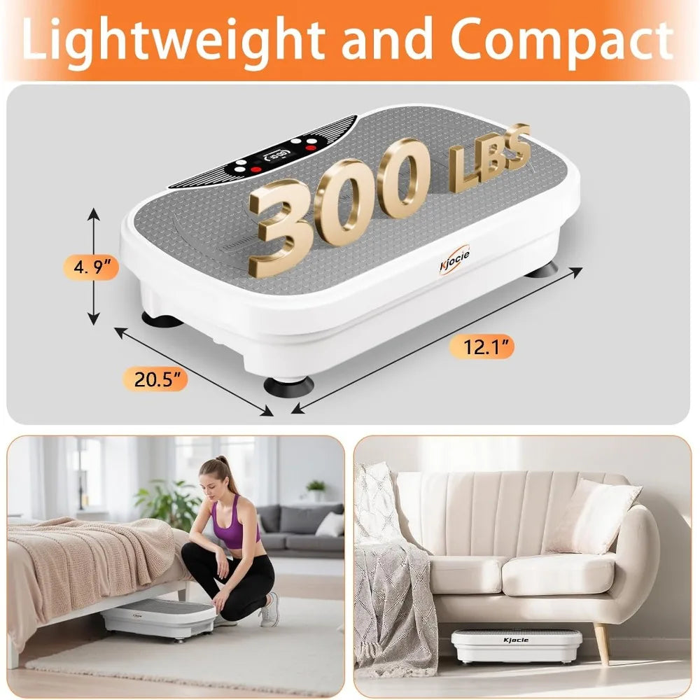 Vibration Plate Exercise Machine, Full Body Shaker Workout Vibration Plate for Lymphatic Drainage Weight Loss, Waver Vibrating F