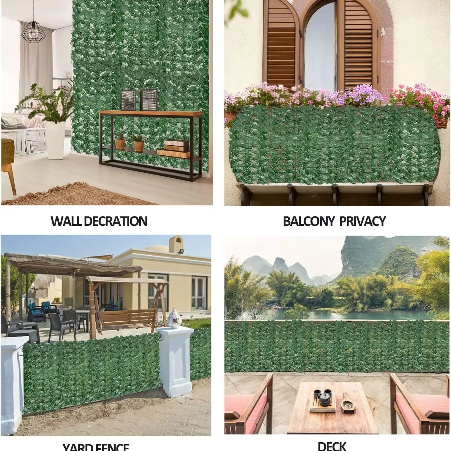 Artificial Plant HedgeBalcony ShadePrivacy ProtectionArtificial Leaf HedgeFor HomeCompanyMall Decoration