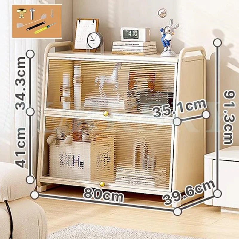 Bathroom Storage Floor to Floor, Waterproof Cabinet, Multi-Layer Storage Rack with Door