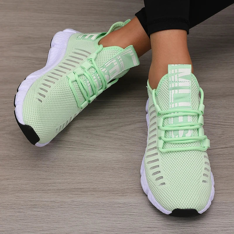 Women's Platform Sports Shoes with Fashionable Trendy Design Breathable Comfortable Shoes Outdoor Hiking  Walking Casual Shoes