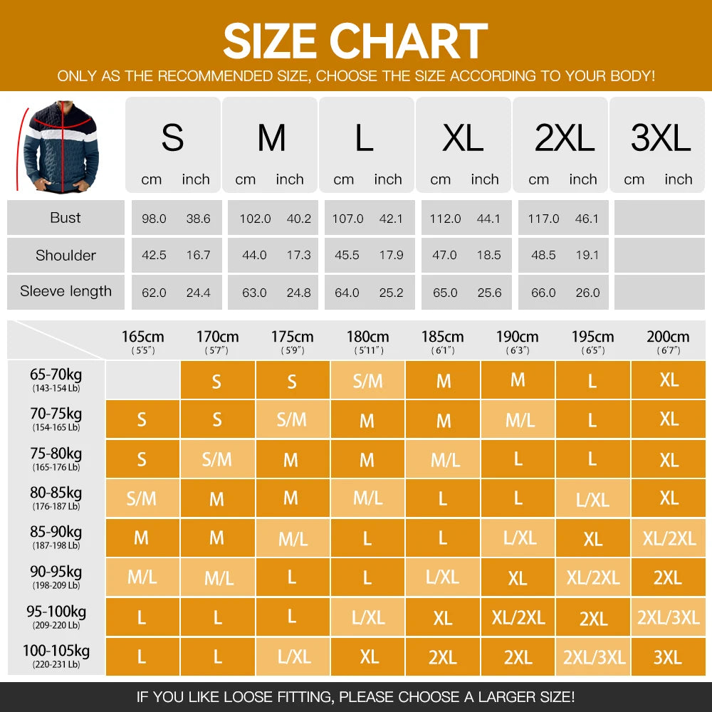 Men's Sweater Autumn Warm Contrasting Color Shawl Collar Pullover Long Sleeve Fit Casual Cable Knit Tops US Size