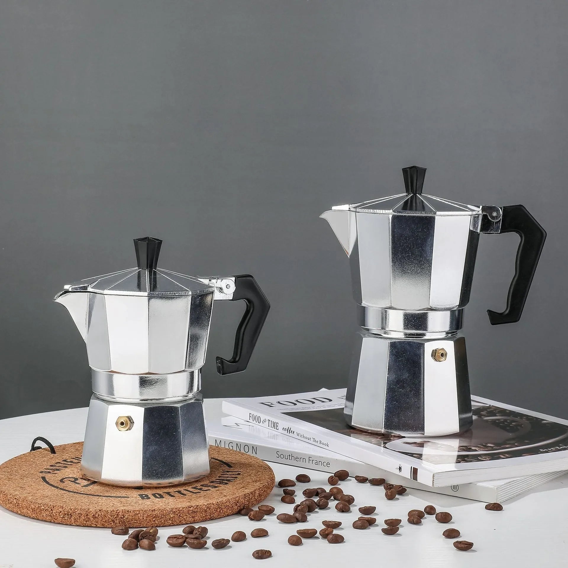 50/100/150/300ml Coffee Pot Italian Aluminum Moka Pot Octagonal Espresso Moka Coffee Pot Kitchen Barista Accessories