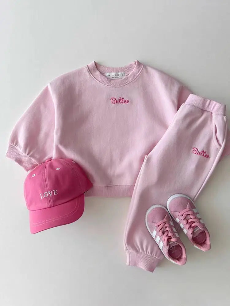 Korean Sets Casual Cartoon Clothing Tracksuit Baby Boy Summer Printed Clothes T-shirt+shorts Baby Girl Casual Solid Color Sets