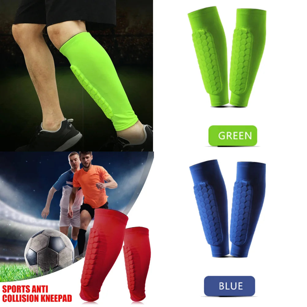 1-2pc Honeycomb Lower Leg Guards Anti-collision Outdoor Sport Leg Protective Gear Sweat-absorbing Quick-drying Workout Accessory