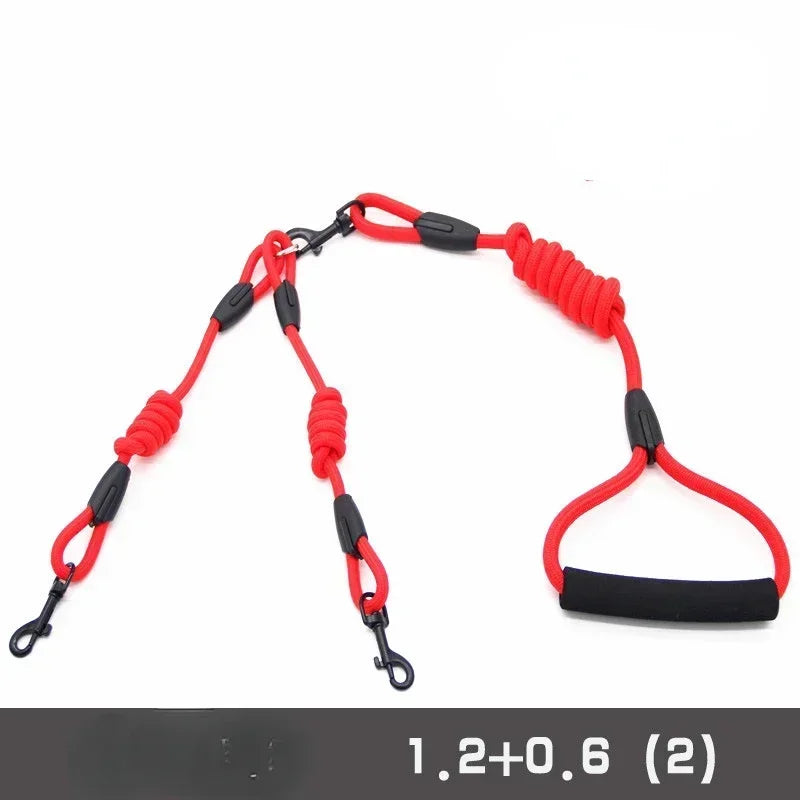 Leashes Dogs 2 Double Accessories Small for Leash Pet Chihuahua Dog 2 Ways Pet Nylon Dogs Lead Double Twin Coupler Stuff Black