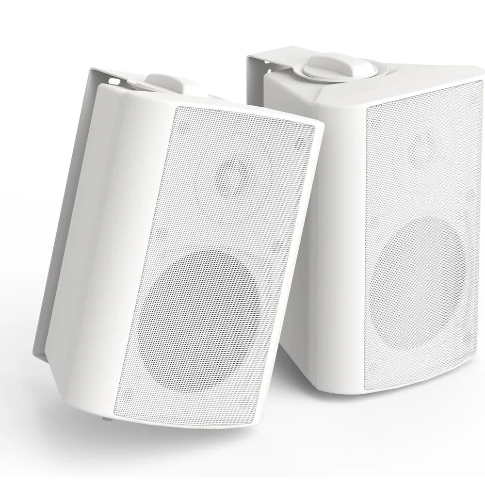 Herdio 4'' 200 Watt Outdoor Indoor Bluetooth Speakers Wall Mount Waterproof Wired Strong Bass Loudspeaker For Patio Deck Yard