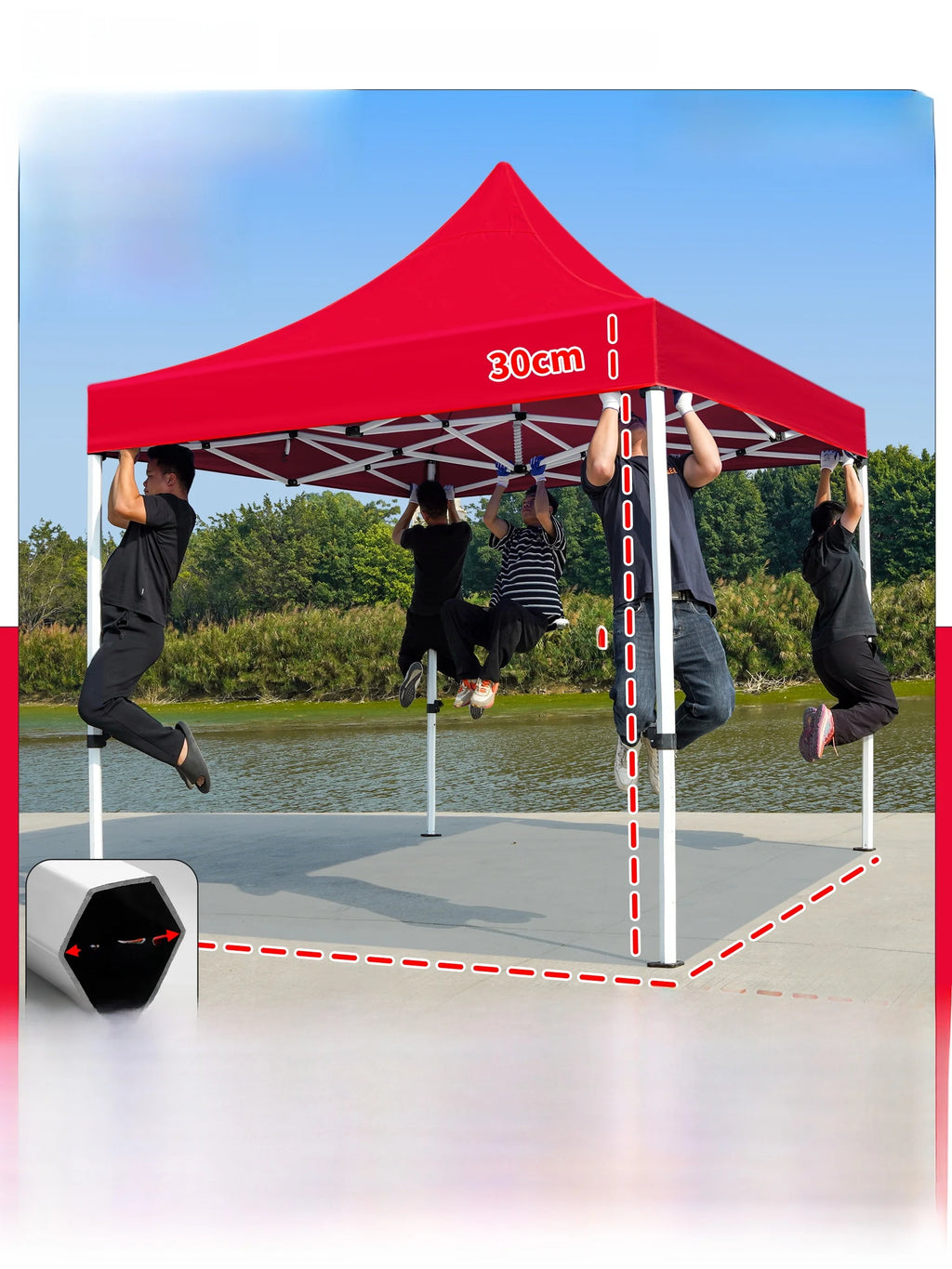 Thiened Four-Legged 3x6 Meters Tent Outdoor Rain And Sun elter Stall Special Outdoor Cam Travel Supplies Canopy