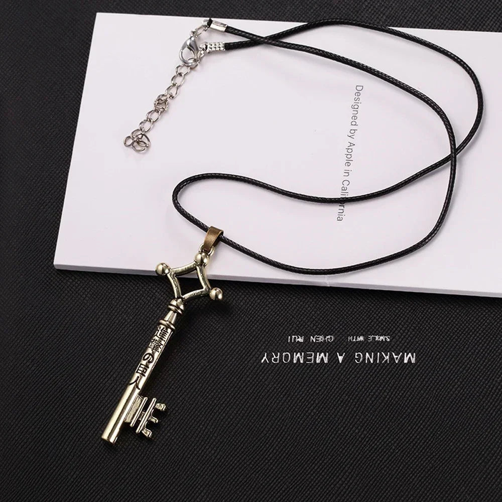 2025 Attack On Titan Eren Key Necklace Shingeki No Kyojin Pendant Vintage Retro Anime Jewelry For Men Cosplay