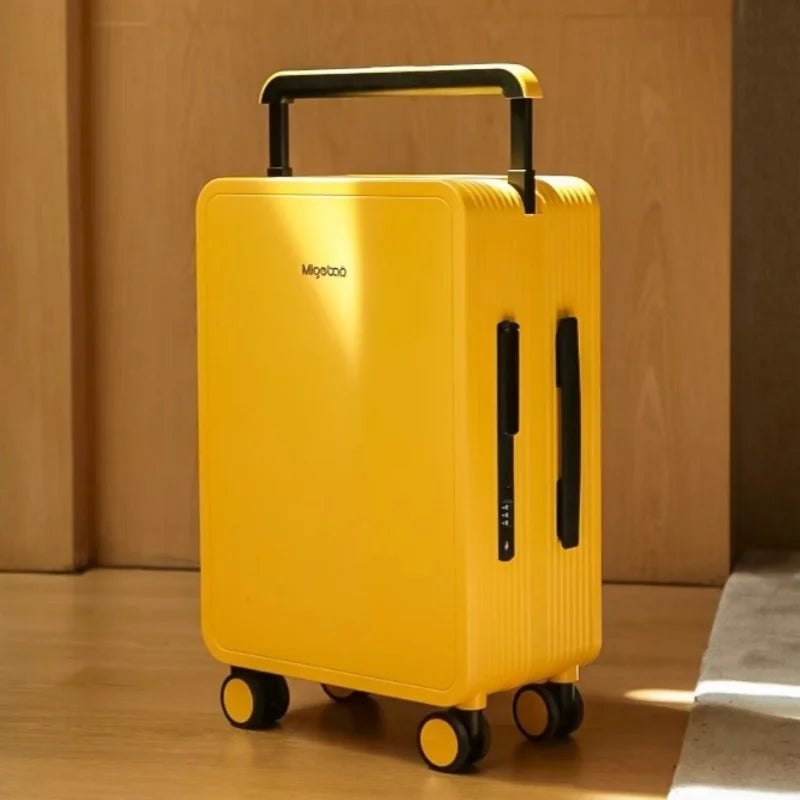 Wide Handlebar Rolling Luggage High-quality Durable PC Material Travel Balance Trolley Suitcase with 360° Spinner Wheel TSA Lock