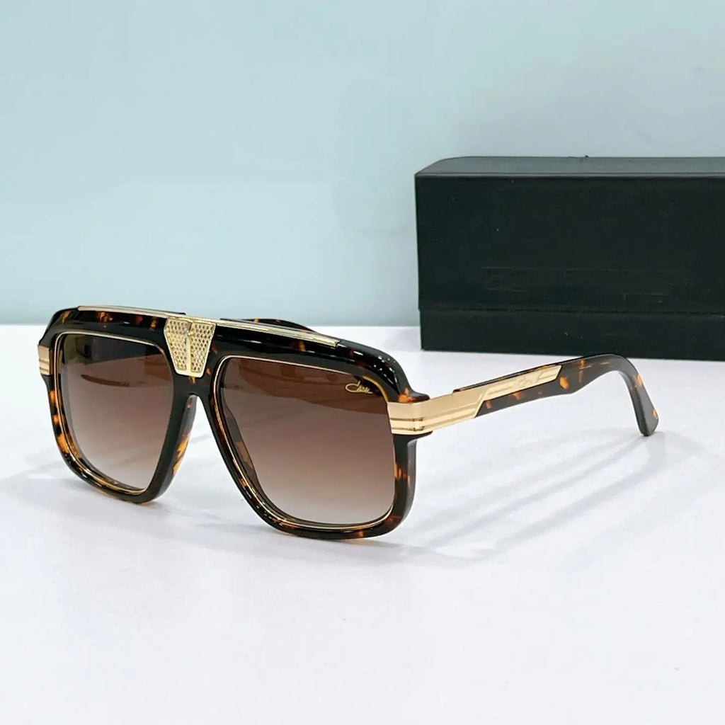 Original CCAZAL MOD678 Luxury Classic Square Acetate Frame Men Sunglasses Premium UV400 Gradient Popular Women Couple Eyewear