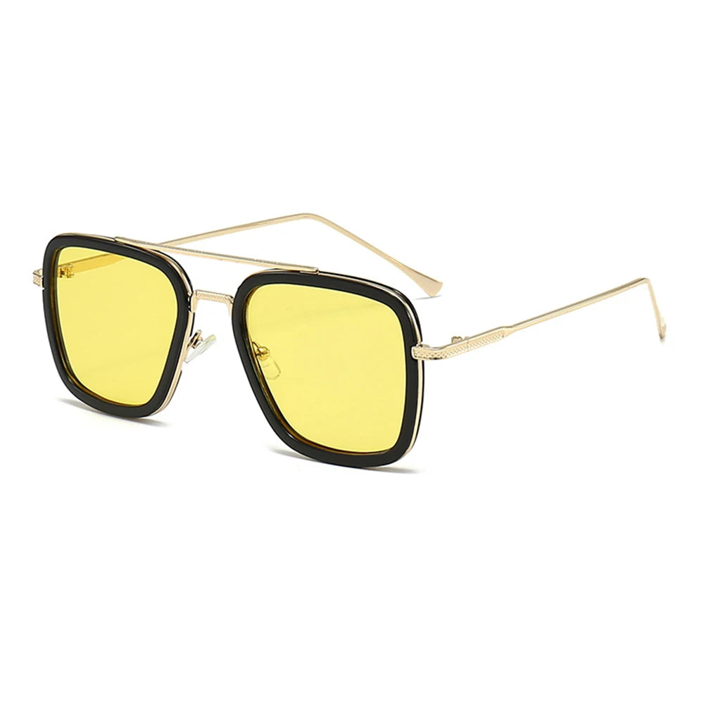 Brand Design Tony Stark Square Sunglasses For Men Women Fashion Vintage Classic Beach Car Driving UV400 Sun Glasses Eyewear 2025