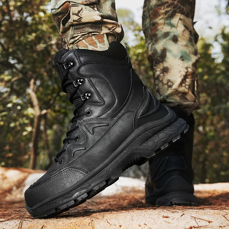 Men's hiking boots outdoor combat walking tactical casual boots versatile fashion boots