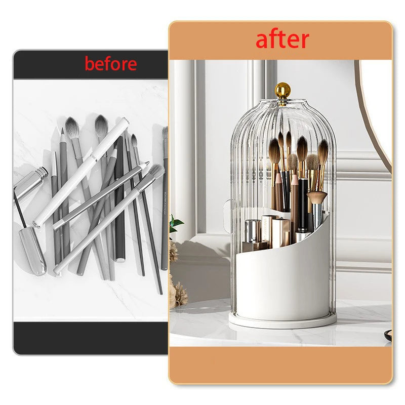 Rotating Cosmetics Storage Box Dresser Lipstick Eyebrow Pencil Cosmetics Storage Box