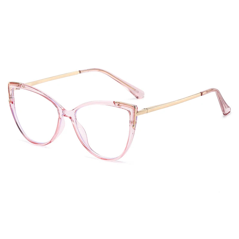 Personality Cat Eye Anti-Blue Light Spring Hinged Glasses Cross-Border Men Women Glasses Shopping Leisure Advanced Frames