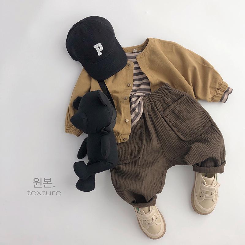 Summer Children's Casual Pants Cotton Hemp Pants Korean Baby Boy and Girls Cargo Pants Kids Clothes