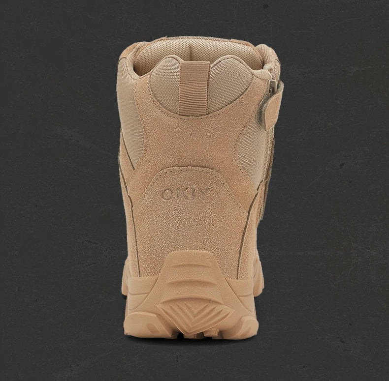 Hiking Men Shoes Mid-top Outdoor Comfortable Anti-slip Combat  Boots Men Shoes Thick-soled Sporty Keep Warm Casual Men Shoes