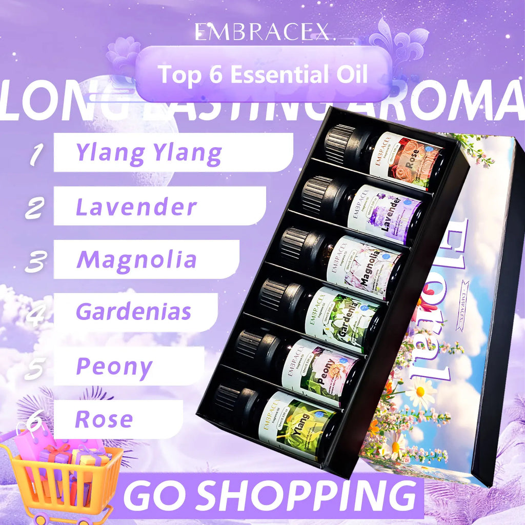 6PCS 10ML Floral perfume perfume for woman original long lastin-Rose Ylang Lavender Magnolia Gardenia Peony-import perfume