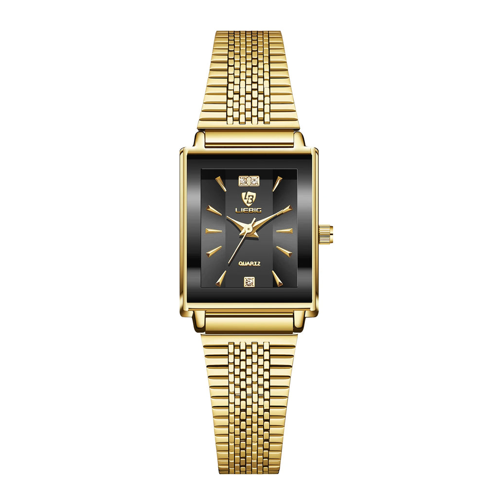 LIEBIG Ladies Watches Elegant Quartz Wristwatches Simple Fashion Automatic Watches For Women Stainless Steel Strap Time Watch