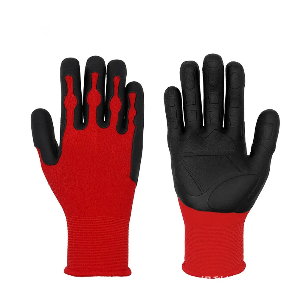 Breathable Gardening Work Gloves Nylon Waterproof Protective Gloves Non-Slip Puncture Resistant Professional Gloves Landscaping"
