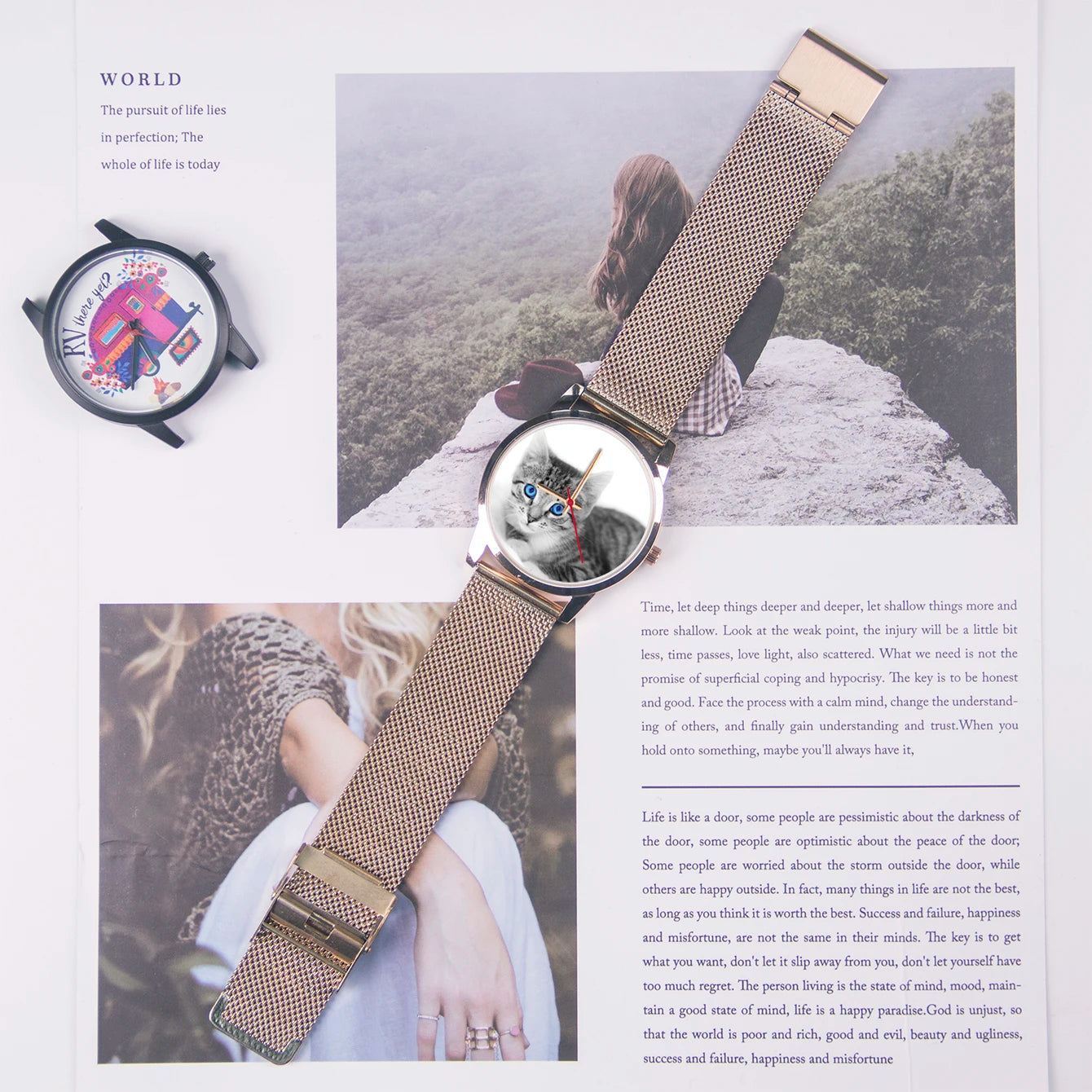 Son Watches for Women Friend Woman Watch Wife Family Logo Cat Women's Wristwatch DIY Dial Quartz Handcuffs Pet Custom Made Photo