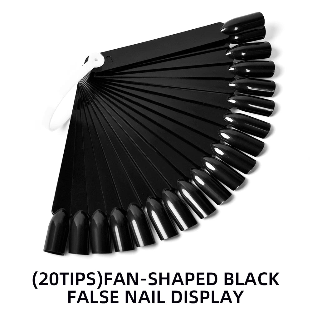 False Nails Tips Display Sticks Clear Nail Swatch Nail Gel Polish Showing Chart Manicure Polish Practice Training Display Board